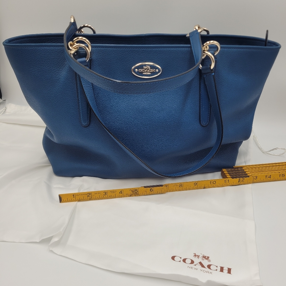 Coach Chicago Ellis blue leather tote